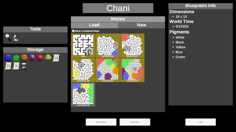 Prismatic Maze - Stage Select Menu (20190510)