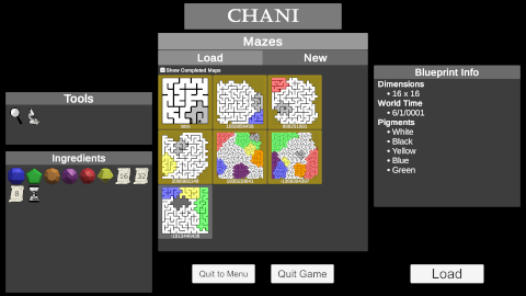 Prismatic Maze - Stage Select Menu (20190521)