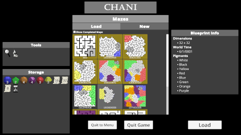 Prismatic Maze - Stage Select Load Menu (En)