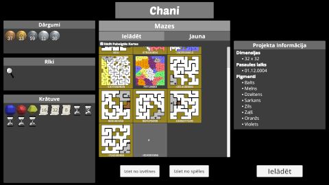 Prismatic Maze - Stage Select Load Menu (Lv)