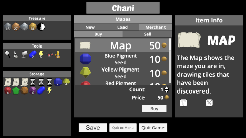 Prismatic Maze - Merchant Buy Tab